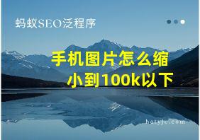 手机图片怎么缩小到100k以下