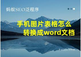 手机图片表格怎么转换成word文档