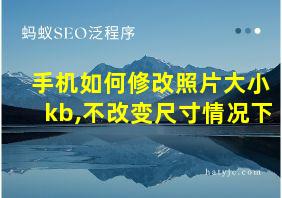 手机如何修改照片大小kb,不改变尺寸情况下