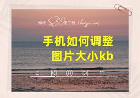 手机如何调整图片大小kb