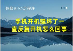 手机开机键坏了一直反复开机怎么回事