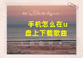 手机怎么在u盘上下载歌曲