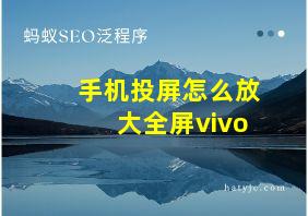 手机投屏怎么放大全屏vivo