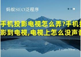 手机投影电视怎么弄?手机投影到电视,电视上怎么没声音