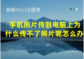 手机照片传到电脑上为什么传不了照片呢怎么办