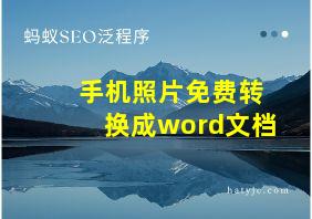 手机照片免费转换成word文档