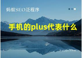 手机的plus代表什么