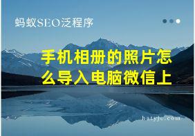 手机相册的照片怎么导入电脑微信上