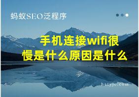 手机连接wifi很慢是什么原因是什么