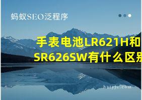 手表电池LR621H和SR626SW有什么区别