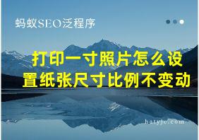 打印一寸照片怎么设置纸张尺寸比例不变动