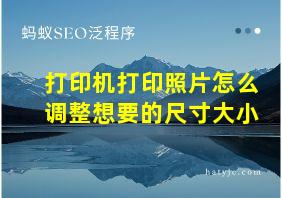 打印机打印照片怎么调整想要的尺寸大小