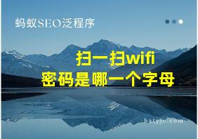 扫一扫wifi密码是哪一个字母