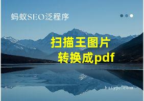 扫描王图片转换成pdf