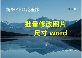 批量修改图片尺寸 word