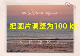 把图片调整为100 kb