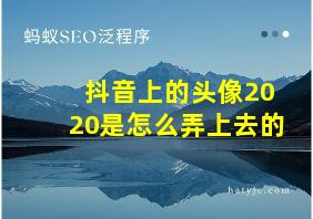 抖音上的头像2020是怎么弄上去的