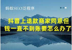 抖音上退款商家同意但钱一直不到账要怎么办了