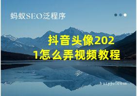 抖音头像2021怎么弄视频教程