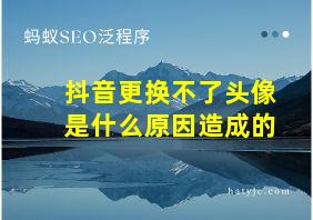 抖音更换不了头像是什么原因造成的