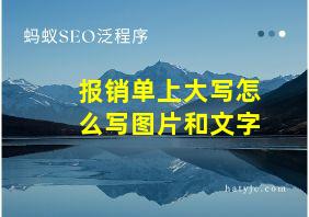 报销单上大写怎么写图片和文字