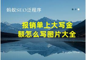报销单上大写金额怎么写图片大全