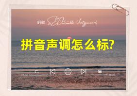 拼音声调怎么标?