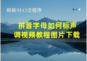 拼音字母如何标声调视频教程图片下载