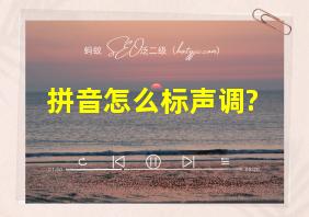 拼音怎么标声调?