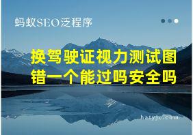 换驾驶证视力测试图错一个能过吗安全吗