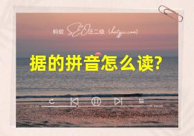 据的拼音怎么读?