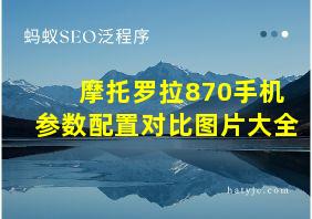 摩托罗拉870手机参数配置对比图片大全