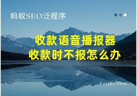 收款语音播报器收款时不报怎么办