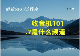 收音机101.7是什么频道