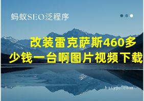 改装雷克萨斯460多少钱一台啊图片视频下载