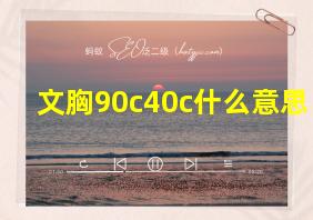 文胸90c40c什么意思