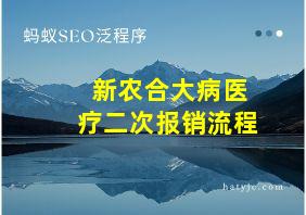 新农合大病医疗二次报销流程