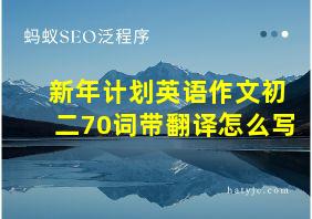 新年计划英语作文初二70词带翻译怎么写