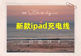 新款ipad充电线