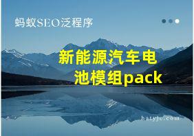 新能源汽车电池模组pack