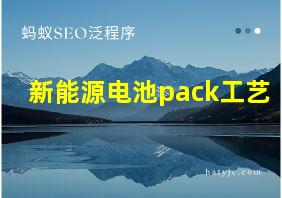 新能源电池pack工艺