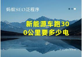 新能源车跑300公里要多少电