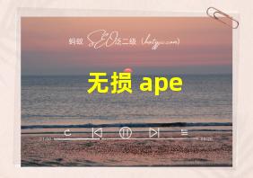 无损 ape