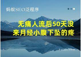 无痛人流后50天没来月经小腹下坠的疼