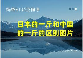 日本的一斤和中国的一斤的区别图片