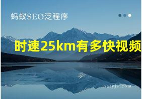 时速25km有多快视频