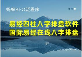 易经四柱八字排盘软件国际易经在线八字排盘