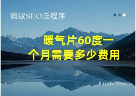 暖气片60度一个月需要多少费用