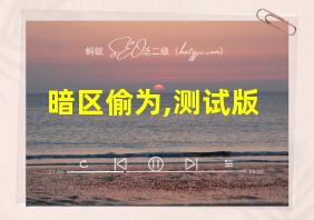 暗区偷为,测试版