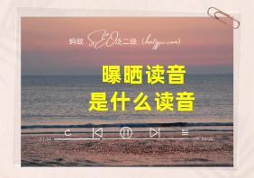 曝晒读音是什么读音